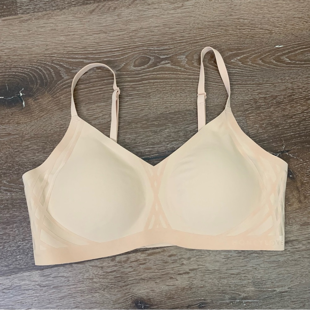 Honeylove Womens tan silhouette bra wire free small